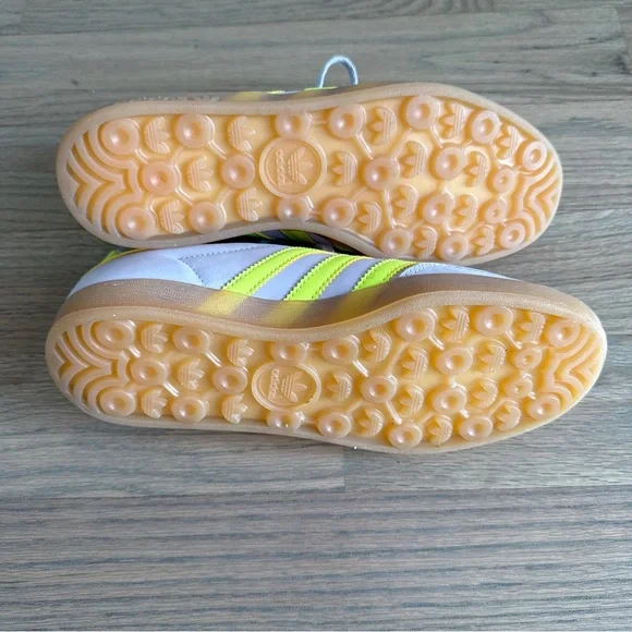 Adidas Gazelle Lilac Neon Yellow Sneakers 8 - Picture 10 of 10